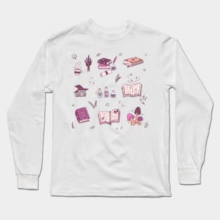 Cute purple fantasy items illustration for fantasy lovers Long Sleeve T-Shirt